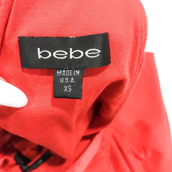 GUC Bebe Short Sexy Mini Red Club Dress XS - Picture 4 of 4